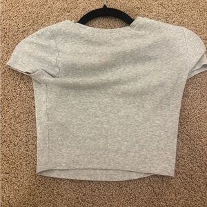 Gray Short Sleeve Top Garage